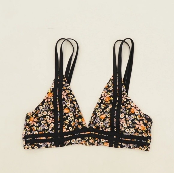BCBGMaxAzria Dizzy Ditsey Cage Strap Bikini Top - Picture 3 of 4